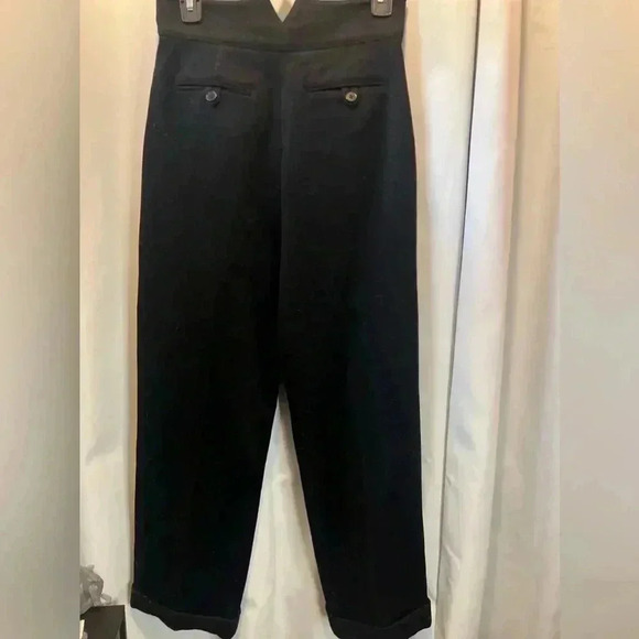 Juicy Couture Black Label Black Wool Wide Leg Pants size 4 - Picture 2 of 3